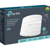 Tp Link Omada Eap225 Ac1350 Wireless Ceiling Mount Access Point Seamless Roaming Gigabit Mu Mimo Poe Powered W/ Poe Injeor - CompuMe